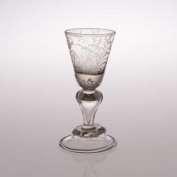 VIINILASI, pohjoiseurooppalainen 1700-luku.