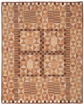 672. CARPET. "Rubirosa, Zoegas". Tapestry weave (gobelängteknik). 255 x 201,5 cm. Signed AB MMF MR.