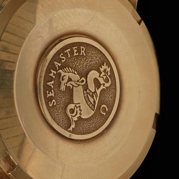 ARMBANDSUR, herr, 18k guld, Omega Seamaster, Automatic, 1950-tal.