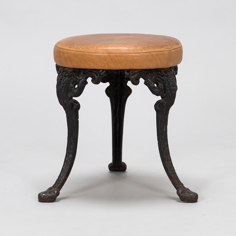 Cast iron stool, late 19th century.