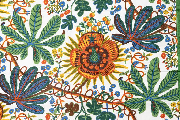 Josef Frank, three curtains, "Aralia", Firma Svenskt Tenn.