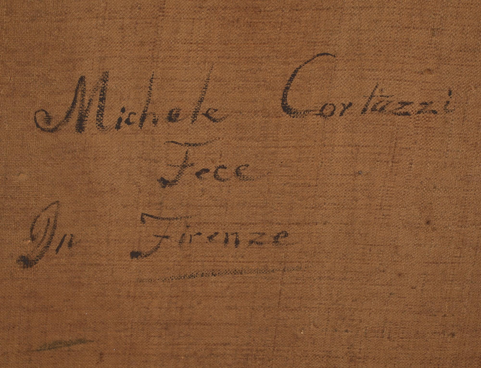 MICHELE CORTAZZI, Olja på duk, signerad a tergo.