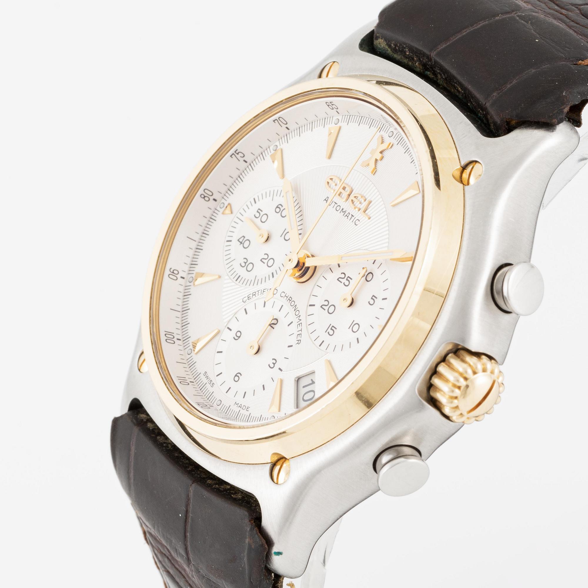 Ebel, 1911, kronograf, wristwatch, 40 mm.