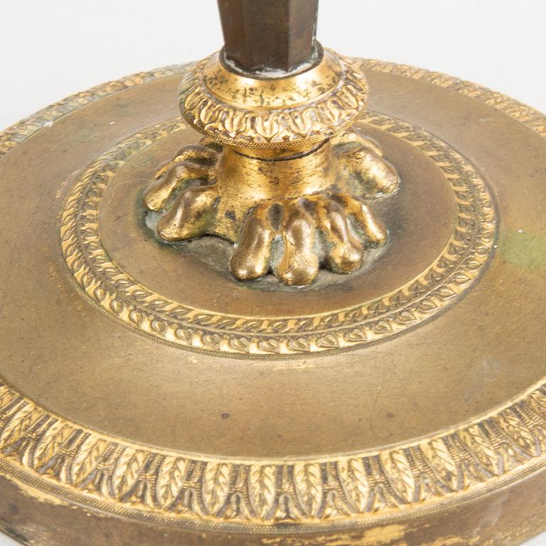 LJUSSTAKAR ett par empire-stil 1800-talets senare del.