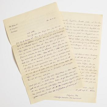 LETTER from Otto G. Carlsund to GAN (Gösta Adrian-Nilsson) in Lund, dated Stockholm 26.12.(19)30.