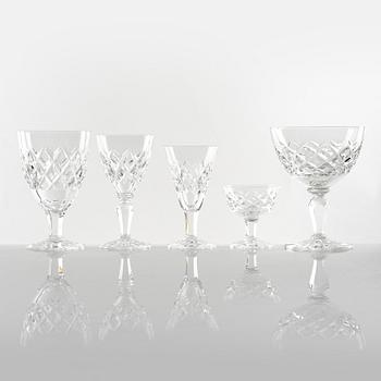 A 60-piece 'Waldersee Brilliant' glass service, Orrefors.