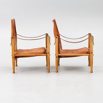 Kaare Klint, karmstolar, "Safari", ett par, Rud. Rasmussens Snedkerier, Danmark, 1900-talets andra hälft.