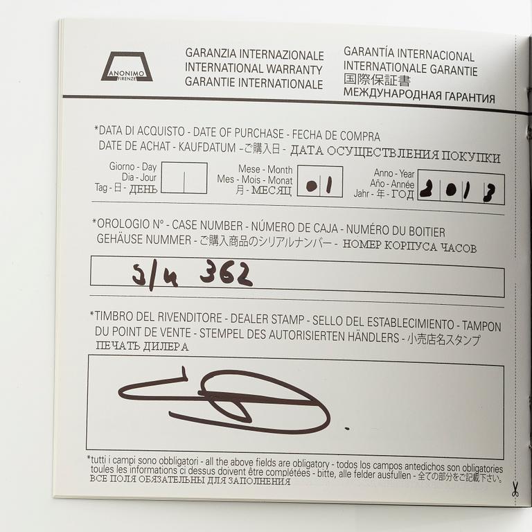 Anonimo, Power Reserve, wristwatch, 41 mm.