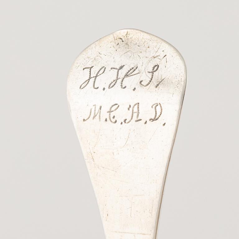 A Swedish Silver Rat-Tail Spoon, mark of Magnus Myrman, Norrköping before 1735.