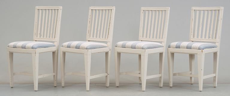 STOLAR, 4 st, Gustavianska provinsarbeten, 1800-tal.