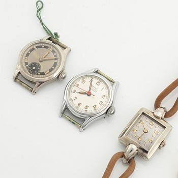 Collection of wristwatches, 37 pcs, ca 1950.