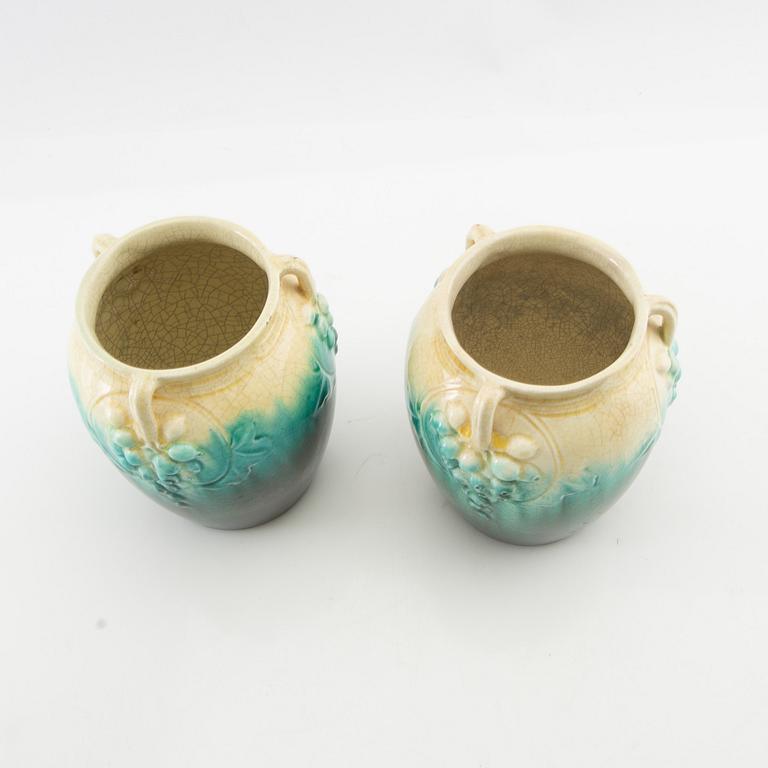 Vases a pair, Rörstrand, Art Nouveau.