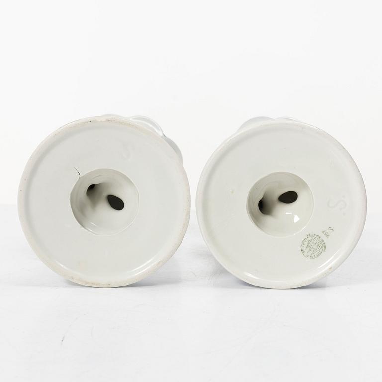 Arthur Percy, a pair of candlesticks, Gefle Upsala Ekeby.
