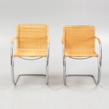 Ludwig Mies van der Rohe, armchairs, a pair, "MR20", Thonet.
