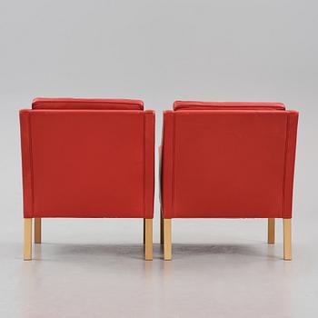 Børge Mogensen, a pair of easy chairs, for Fredericia Furniture, Denmark.