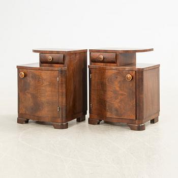Nightstands, a pair, first half of the 20th century.
