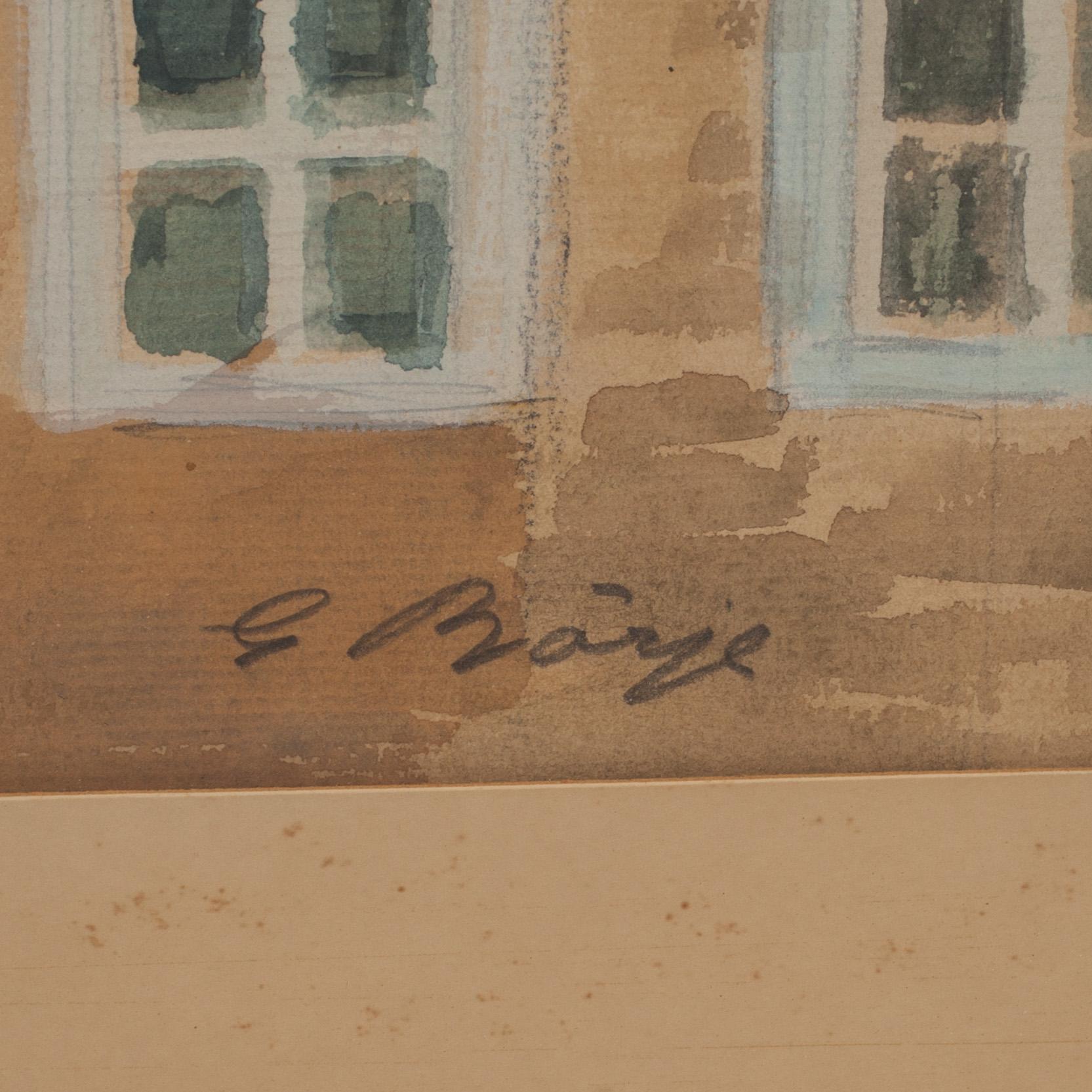 GIDEON BÖRJE, akvarell. Signerad.