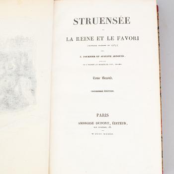 N FOURNIER et AUGUSTE ARNOLD, Struensee, 2 vol, Paris, Ambroise Dupont, 1833.