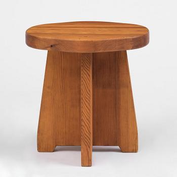 David Rosén, a stained pine "Berga" stool, Nordiska Kompaniet, Sweden, 1940s.