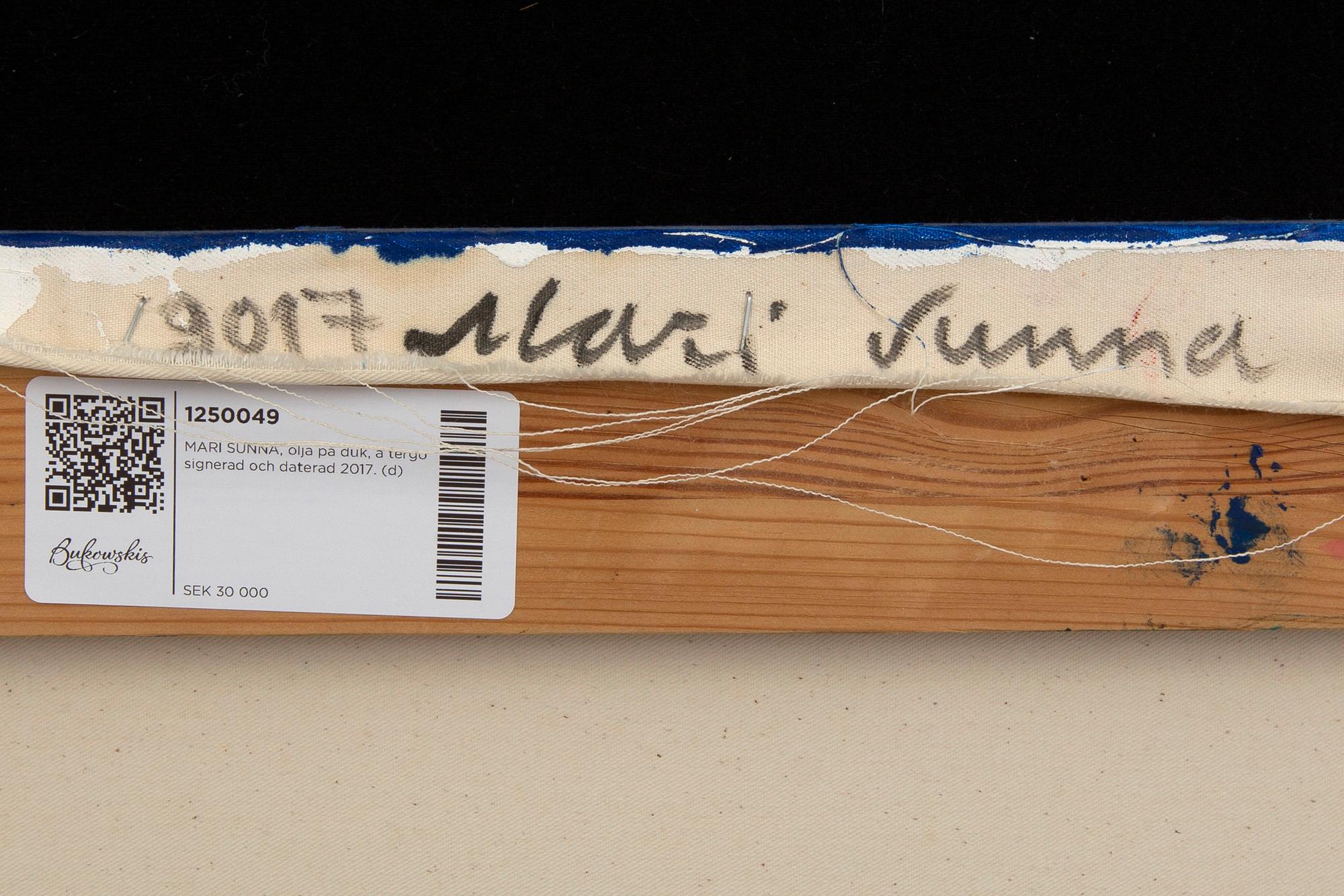 MARI SUNNA, a signed and dated oil on canvas.