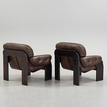 A pair of easy chairs by OY BJ Dahlqvist AB BD Furniture, Jakobstad, Finland.