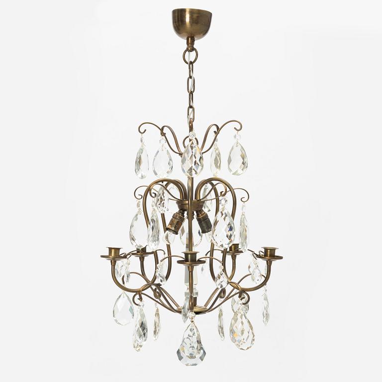 A Rococo style chandelier, 20th Century.