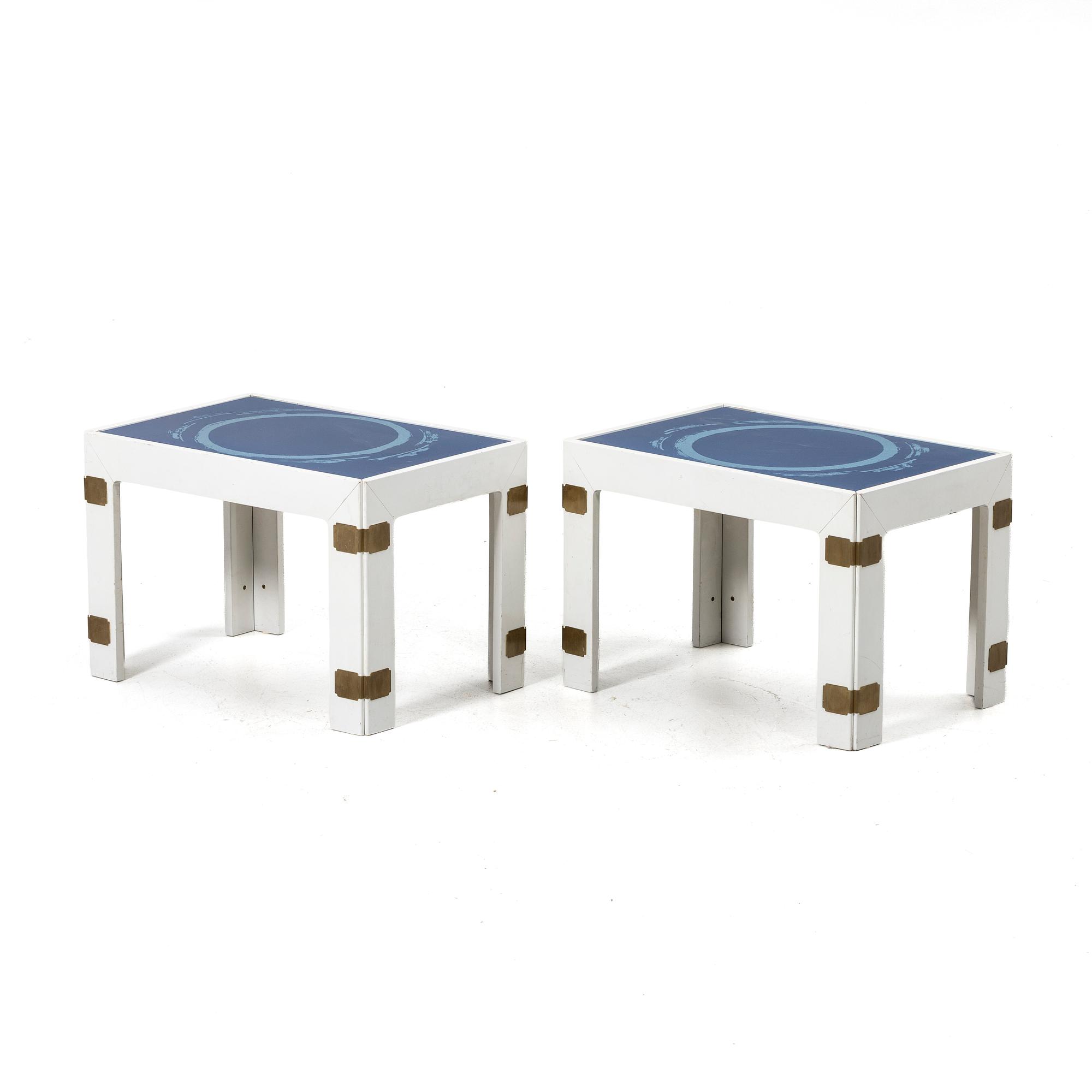 Bra Bohag AB, “Konsul” tables, a pair, 1960s–1970s.