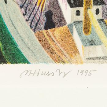 Mona Huss Walin, lithograph in colours, 1995, signed 274/460.