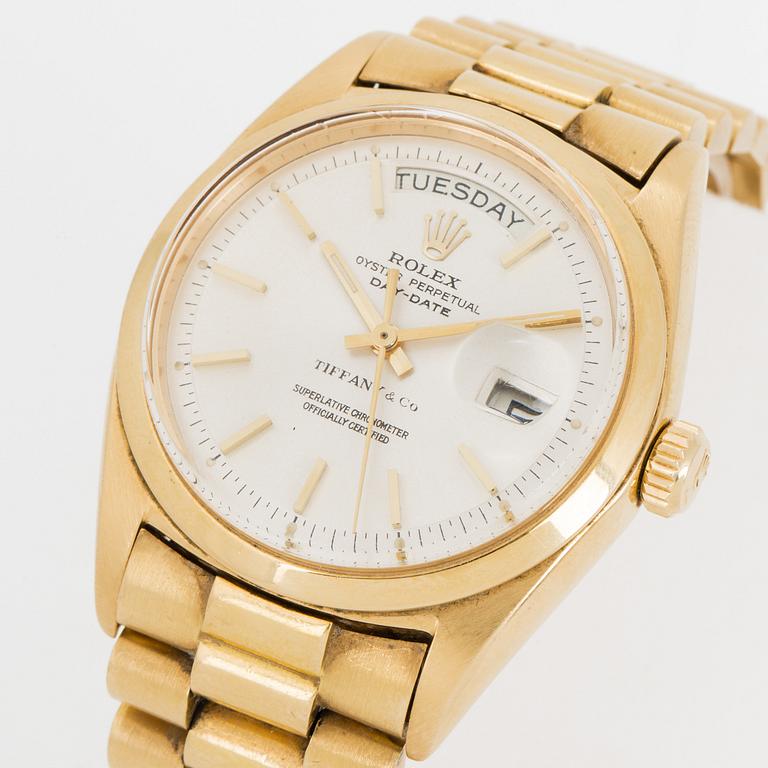 ROLEX, Oyster Perpetual, Day-Date, Chronometer, ”Tiffany & Co” armbandsur, 36 mm.