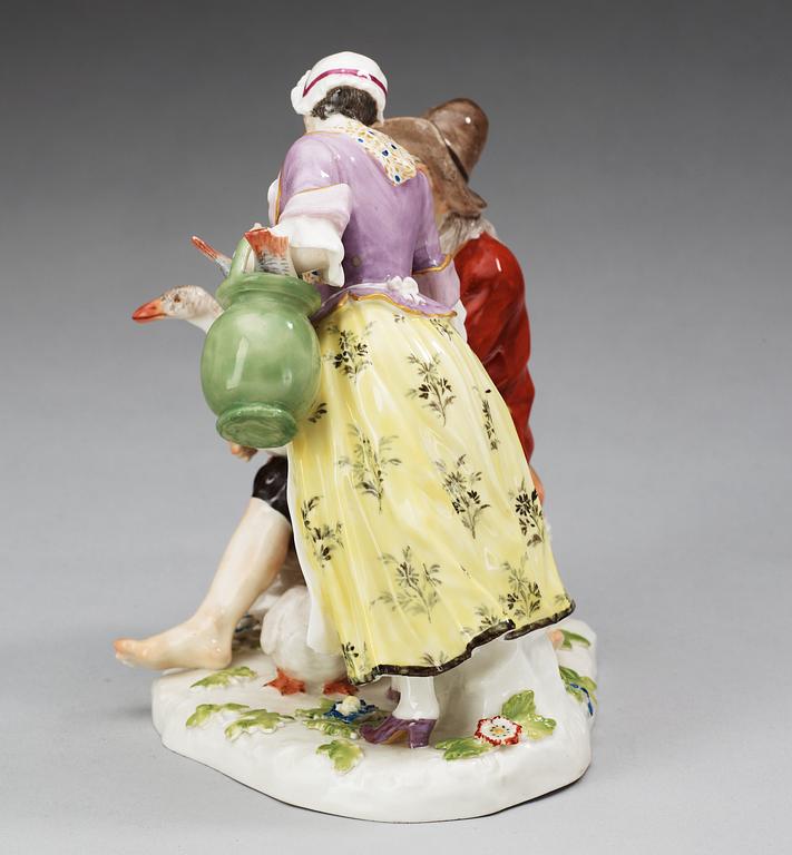 FIGURGRUPP, porslin. Meissen, 1800-tal.