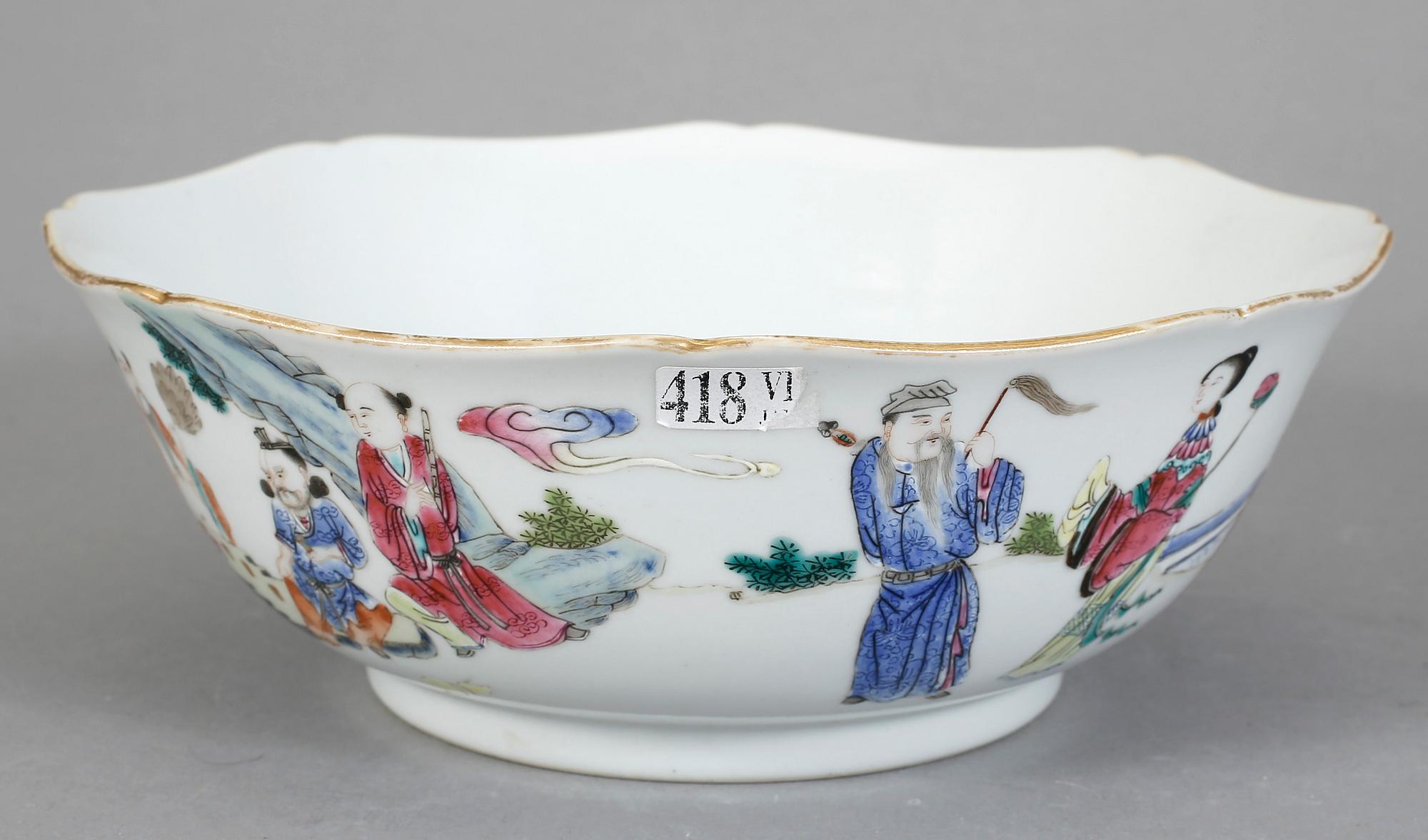 SKÅL, porslin, Kina, omkring 1900 med Daoguangs sigill.