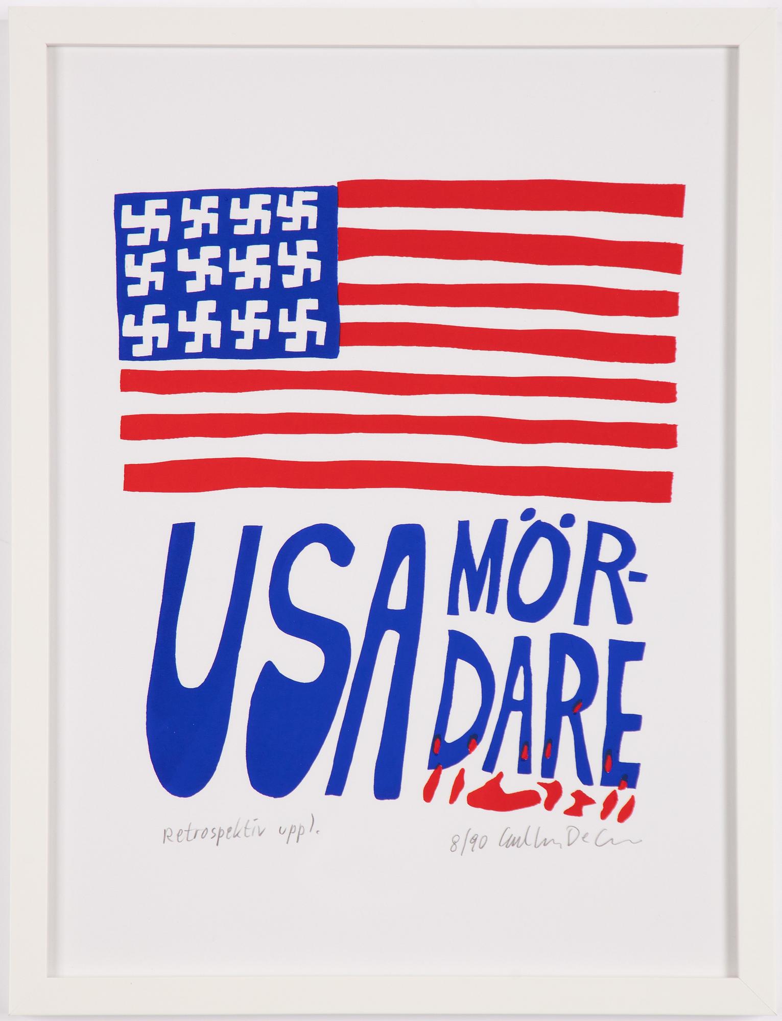 Carl Johan De Geer, "USA mördare".