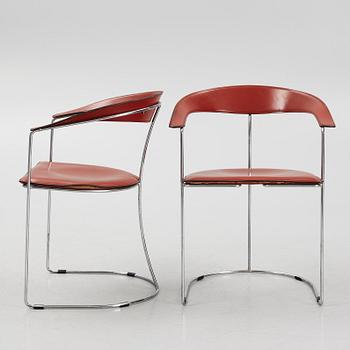 Armchairs, 6 pcs, "Ursula", Arrben, Italy, 1980s.