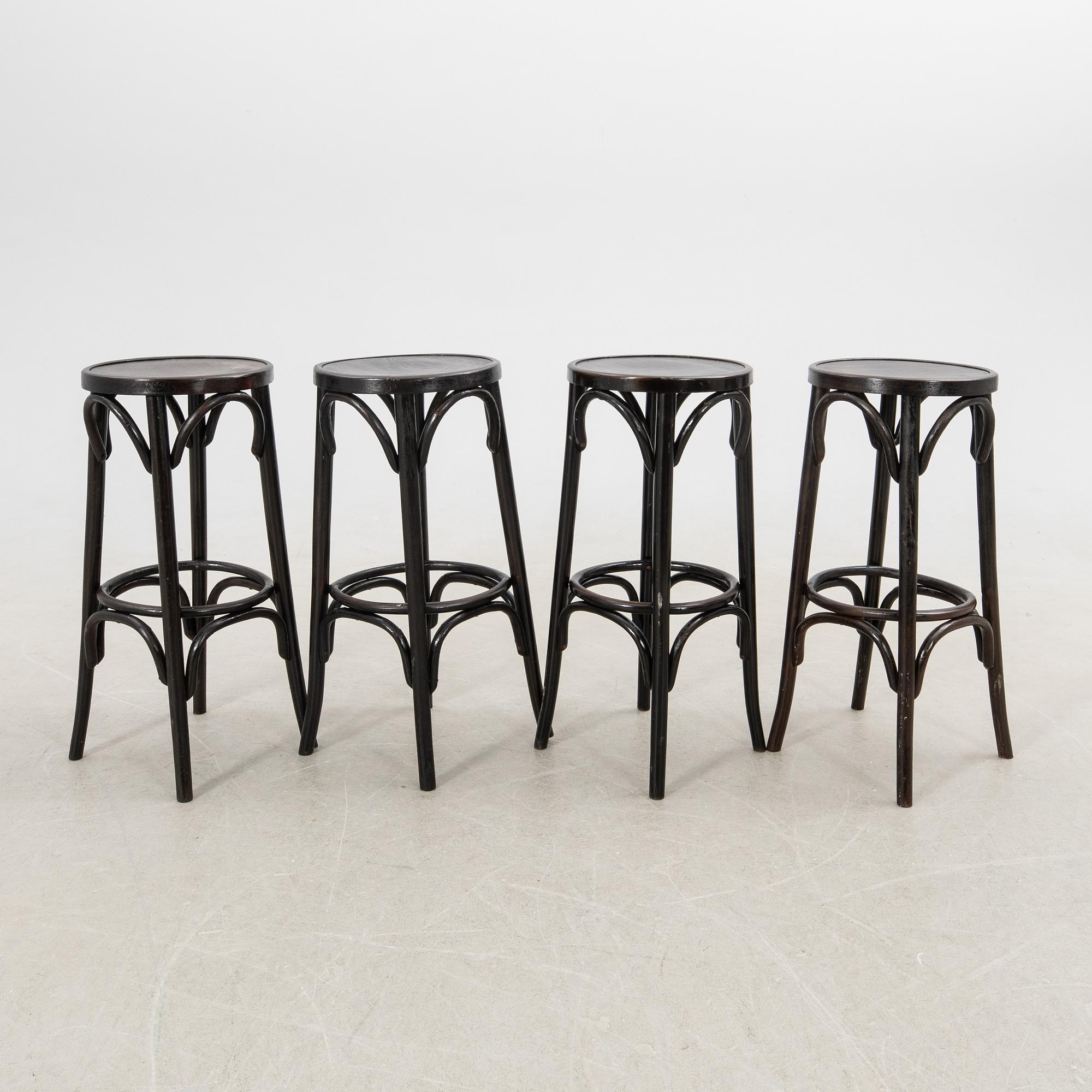 Barstolar, 4 st, 1900-talets första hälft.