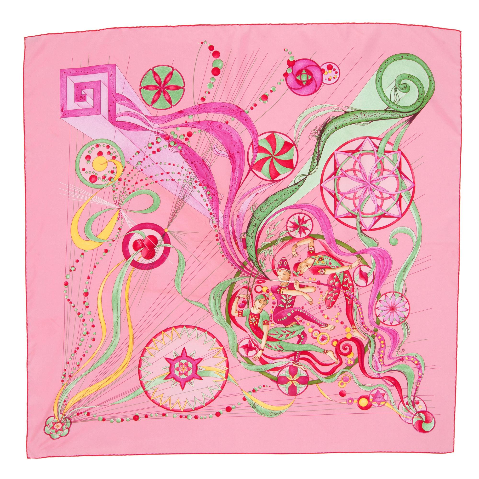 HERMÈS, a silk scarf, "La Danse du Cosmos".
