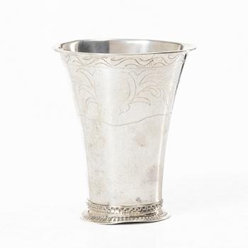 A Swedish silver beaker, mark of Simson Ryberg, Stockholm 1780.