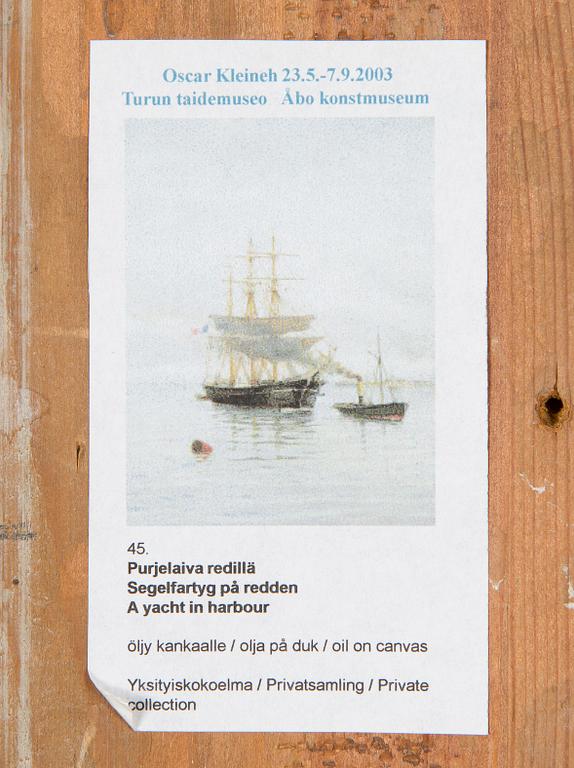 Oscar Kleineh, 'A Yacht in Harbour".