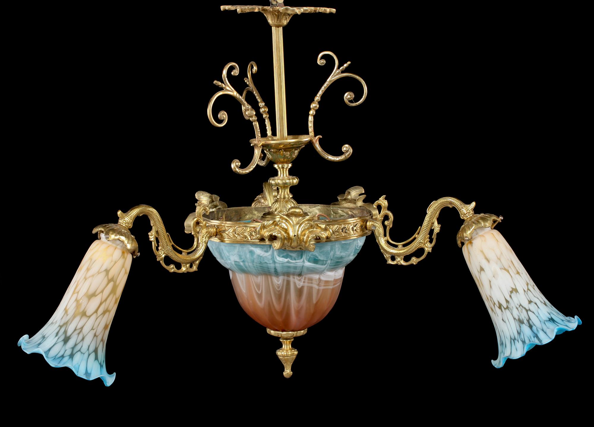 TAKLAMPA, 1900-talets mitt. Höjd 60 cm.