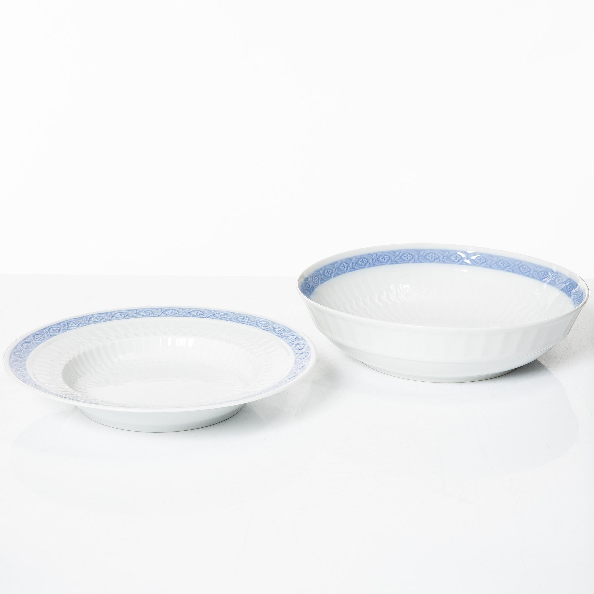 Royal Copenhagen, mat- och kaffeservis, 62 delar, porslin, "Blå Vifte", Danmark.