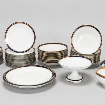 Dinner ware, porcelain, 57 pcs, Kuznetsov, Dmitrov factory, Russia 1894-1917.