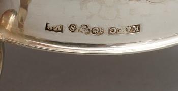 PUNSCHKOPPAR, 7 st, silver, flertalet märkta K&EC, dat 1947. Tot vikt 245 gram.