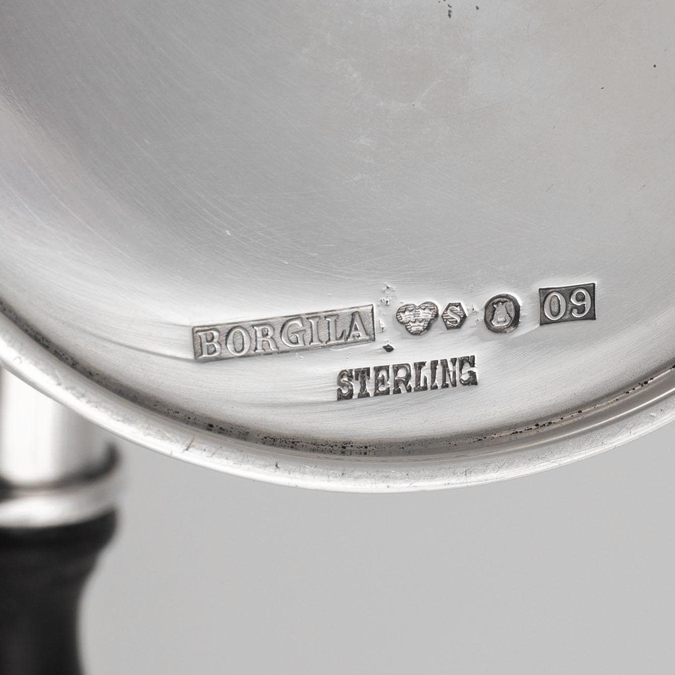 Atelier Borgila, burk med lock, sterlingsilver, Stockholm 1964.