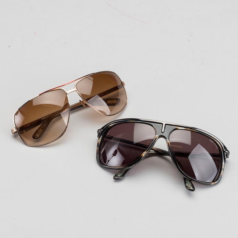 Two pair of Tom Ford Sunglasses.