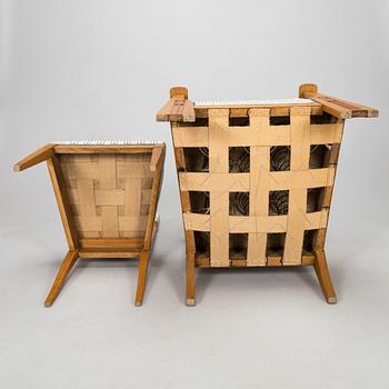 Louis Sparre, möblemang, 8 delar, Aktiebolaget Iris, Borgå. 1904.