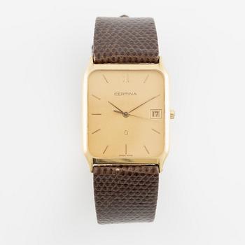 Certina, wristwatch, 14K gold, 27 mm.