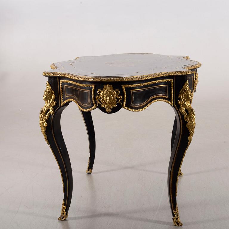 SKRIVBORD, boulle-stil, 1800-talets andra hälft.
