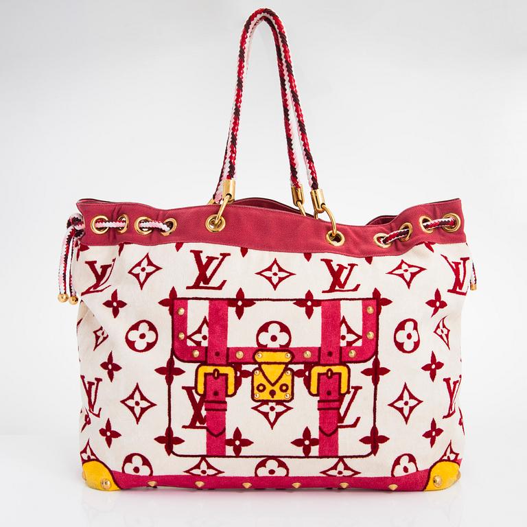 Louis Vuitton, a Cotton monogram 'Eponge Cabas rouge', limited edition bag, 2004.