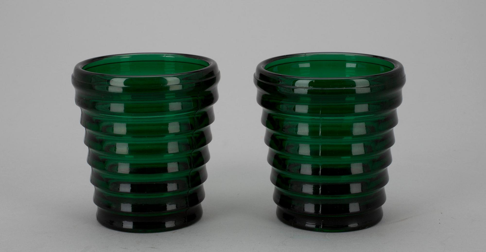 DRYCKESGLAS, 2 st, "Böljeblick", Aino Aalto.