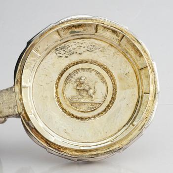 A Swedish 18th century parcel-gilt silver tankard, mark of Thomas Beckman the younger (active 1727-1765), Örebro.