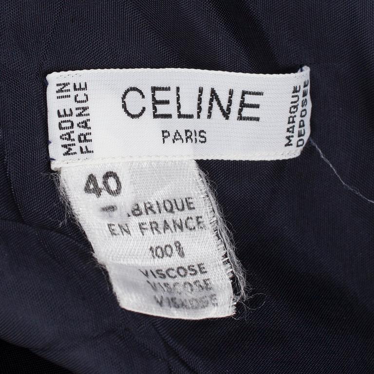Céline, CELINE, a blue, white and green skirt. French size 40.